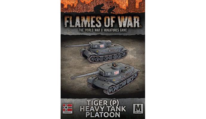 Flames of War: WWII: German (GBX189) - Tiger (P) (8.8cm) Tanks (x2) (M