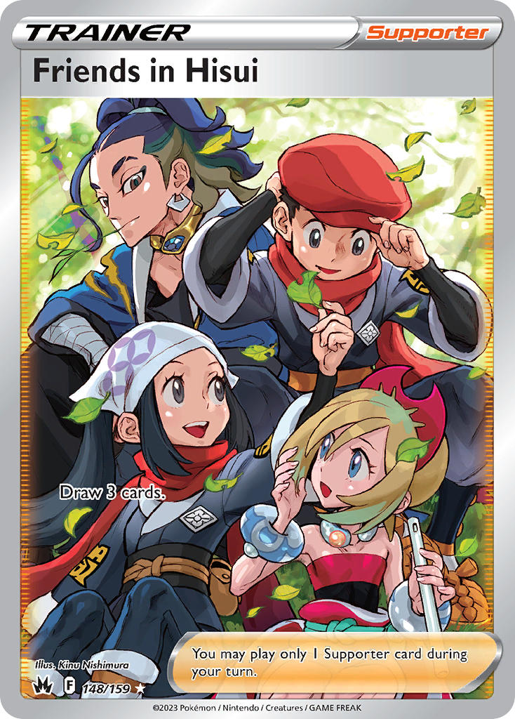 Friends in Hisui (Full Art) - 148/159 (CRZ) Ultra Rare - Near Mint Hol