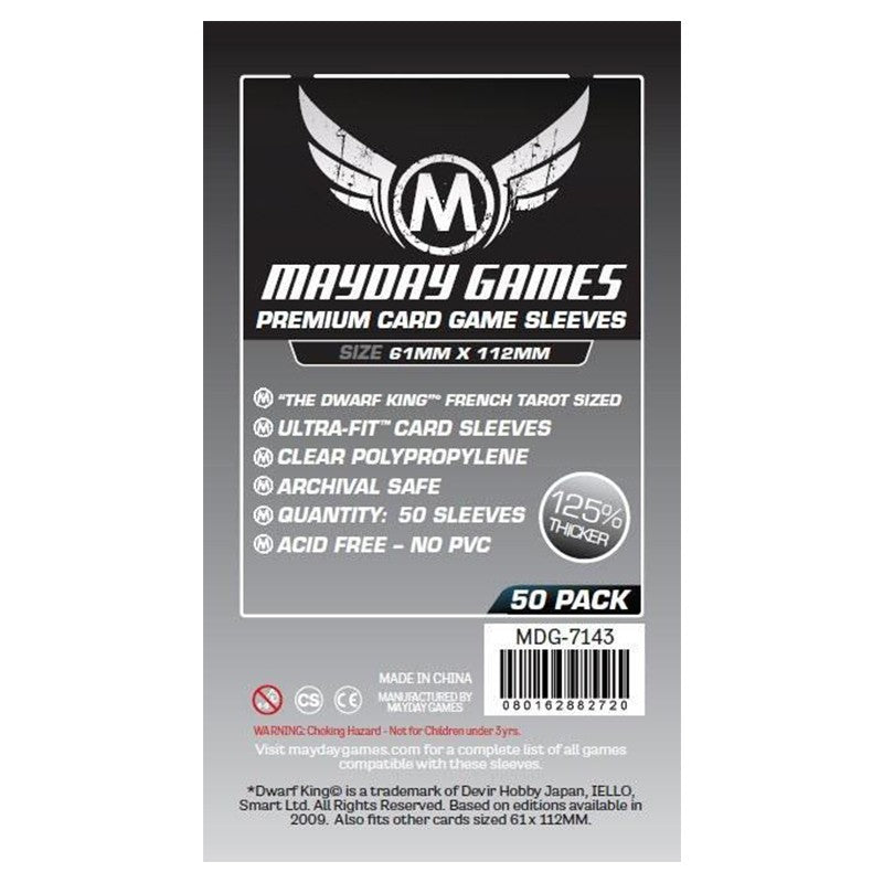 Mayday Games: Magnum Card Sleeves 61mm x 112mm (Premium "Dwarf King" F