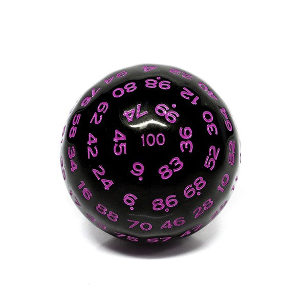 HDD-45: d100 - Opaque Black w/ purple