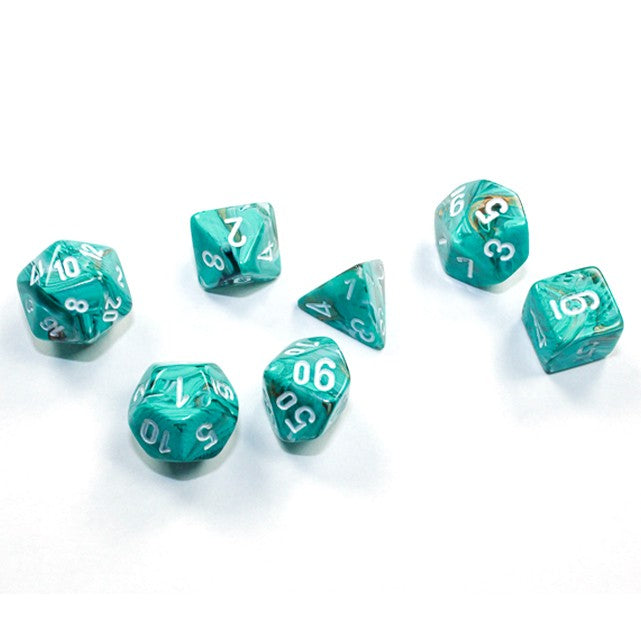 CHX20403: Marble - Mini Poly Set Oxi-Copper w/white (7)