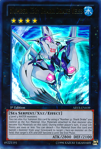 Number C32: Shark Drake Veiss (ABYR-EN039) Ultra Rare - Near Mint 1st
