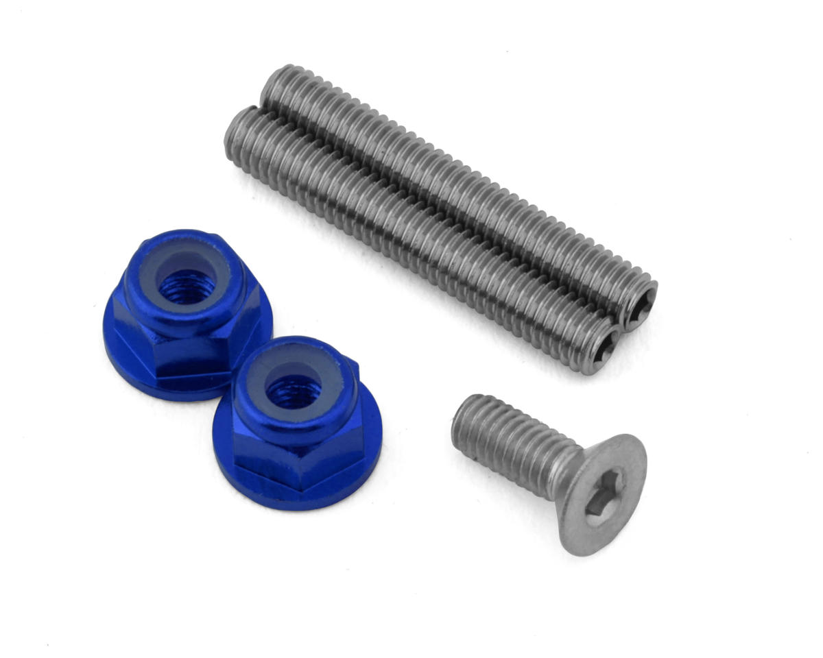 175RC Mugen MSB1 Stainless Steel "Ti-Look" Lower Arm Studs Set (Blue)