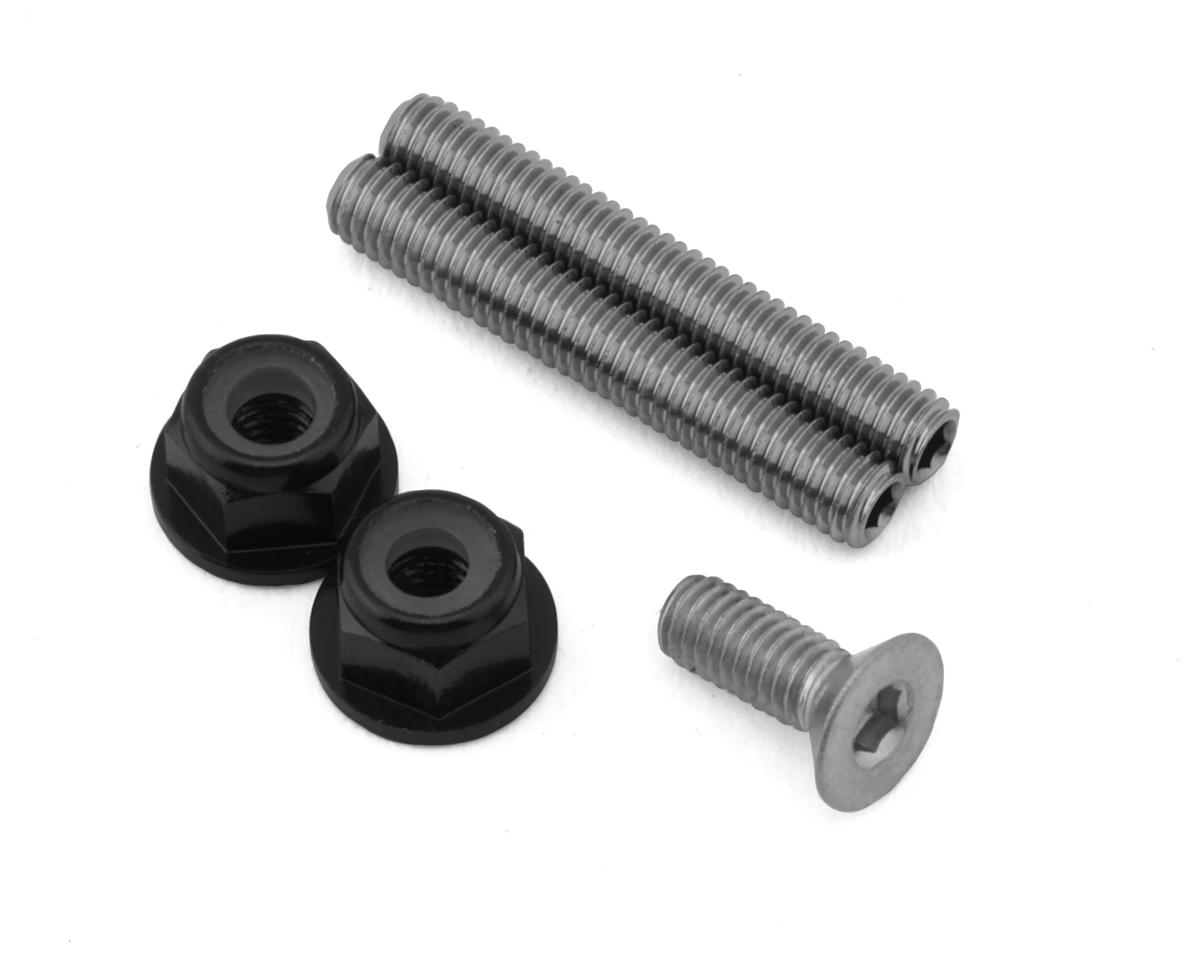 175RC Mugen MSB1 Stainless Steel "Ti-Look" Lower Arm Studs Set (Black)
