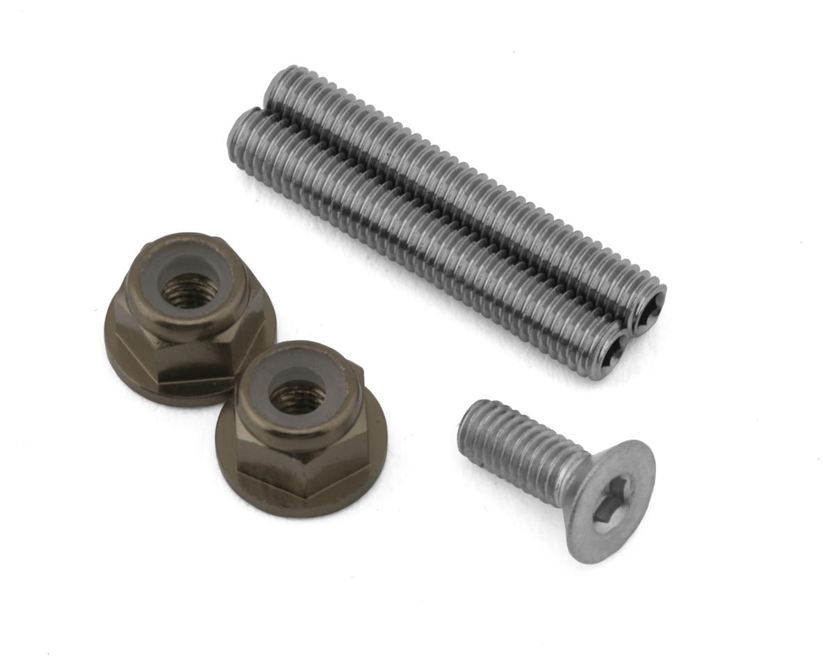 175RC Mugen MSB1 Stainless Steel "Ti-Look" Lower Arm Studs Set (Gray)