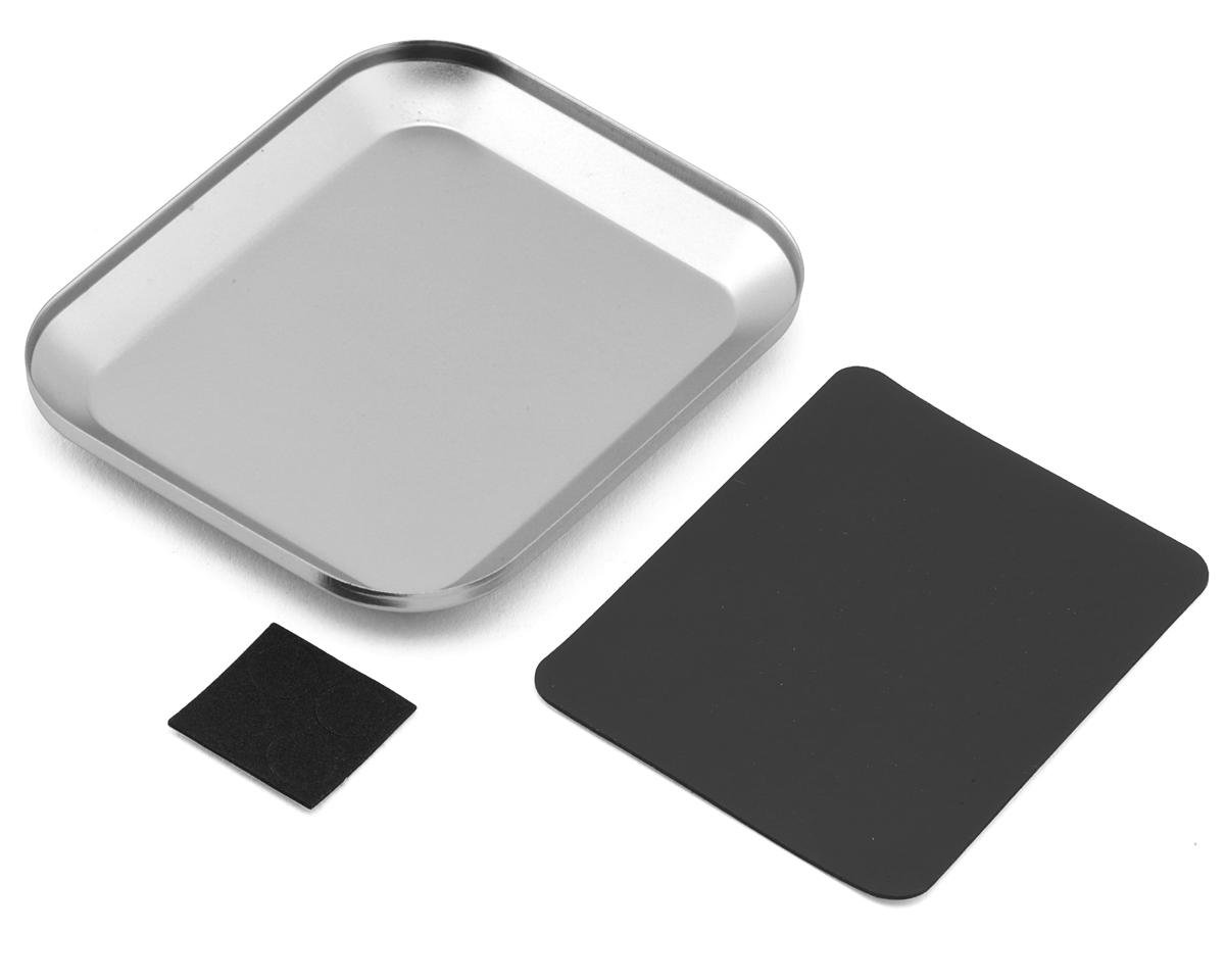 175RC Small Aluminum Parts Tray & Magnetic Screw Catcher (Natural) (4.2x3.5in) (107.88x89mm)