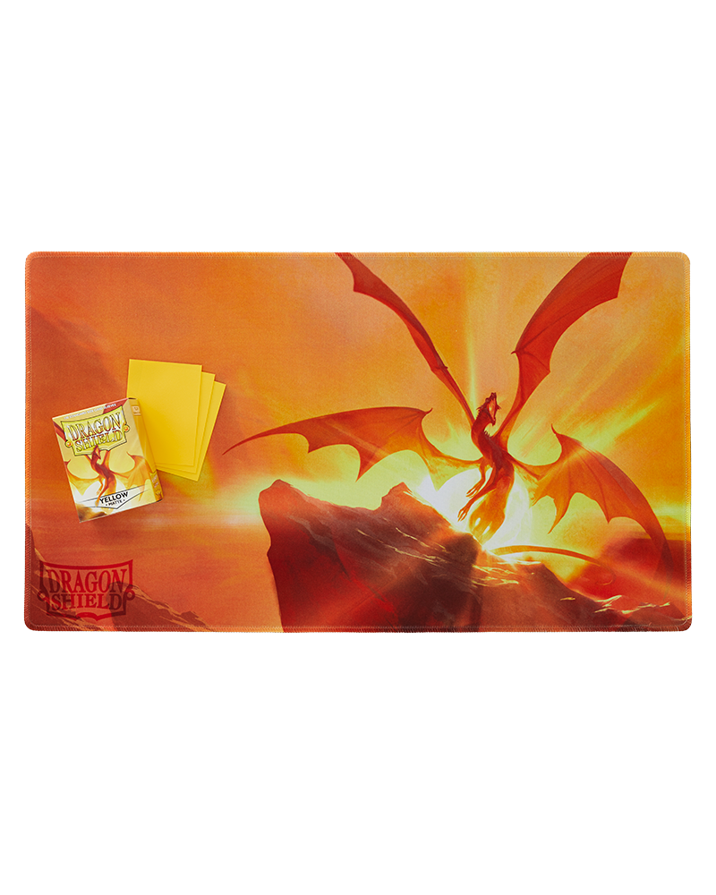 Dragon Shield: Playmat - Yellow Dragon - Elichaphaz, The Light Benders