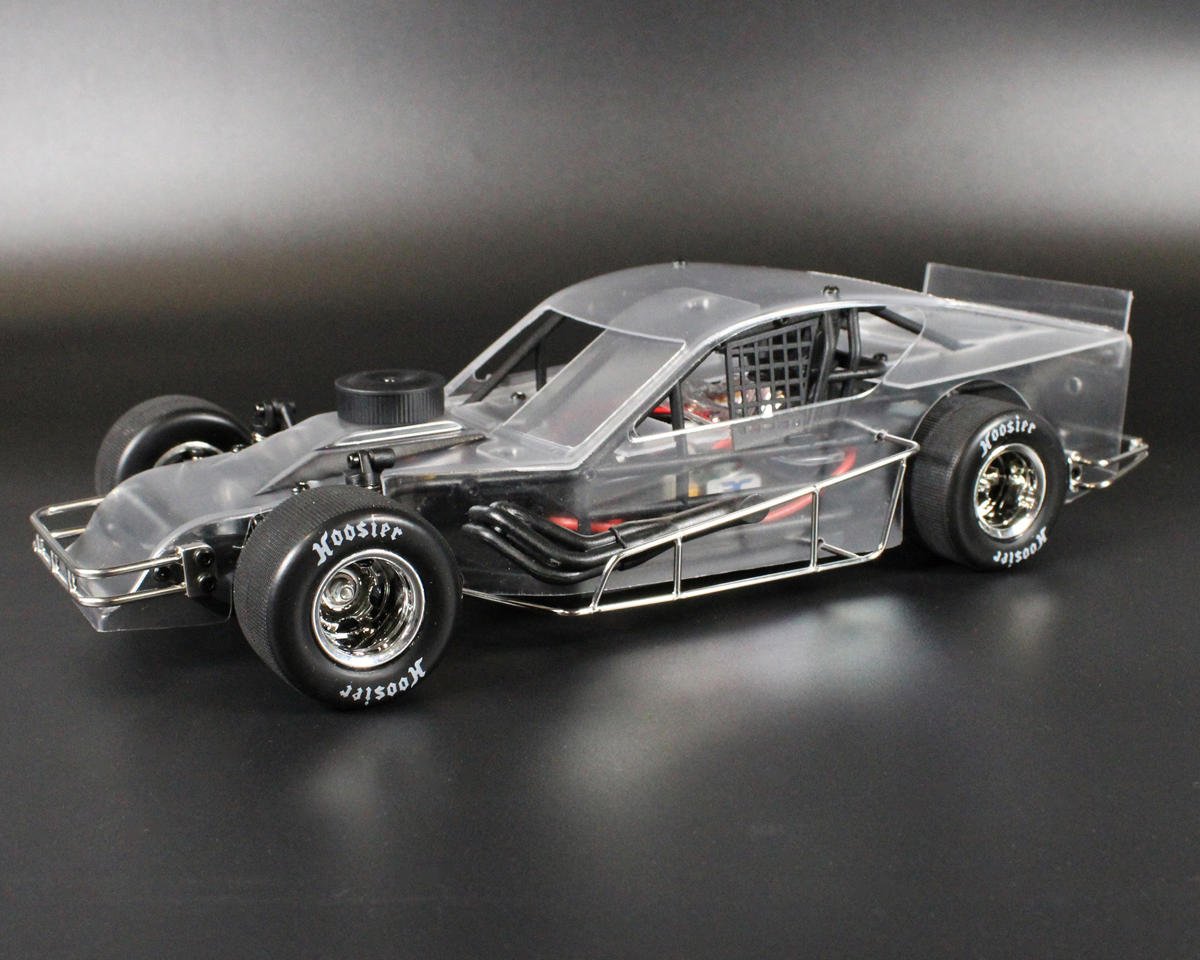1RC Racing Asphalt Modified 2.0 1/18 Brushless RTR 2WD Oval Racer (Clear) w/2.4GHz Radio, Battery & Charger