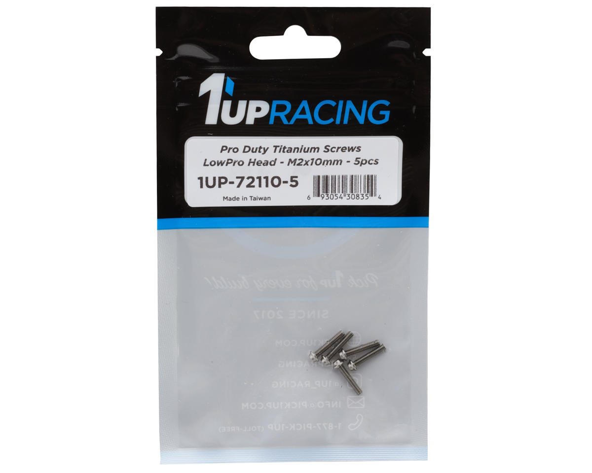 1UP Racing Titanium Pro Duty LowPro Head Screws (5) (2x10mm)