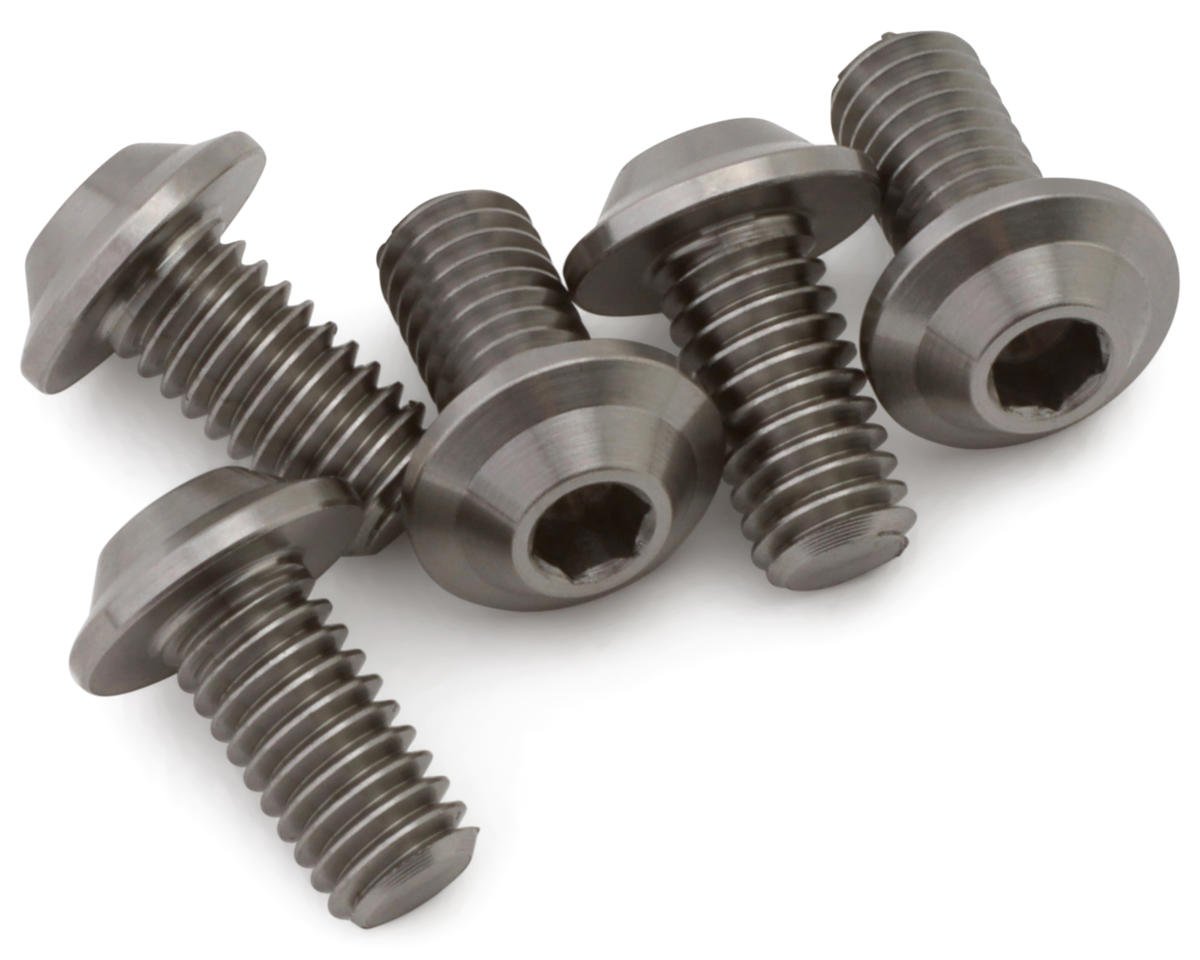 1UP Racing M4 Titanium Pro Duty LowPro Head Screws (5) (4x8mm)