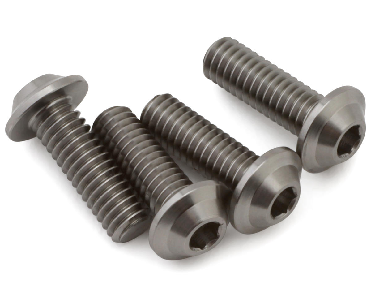1UP Racing M4 Titanium Pro Duty LowPro Head Screws (5) (4x12mm)