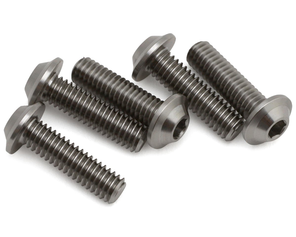 1UP Racing M4 Titanium Pro Duty LowPro Head Screws (5) (4x14mm)