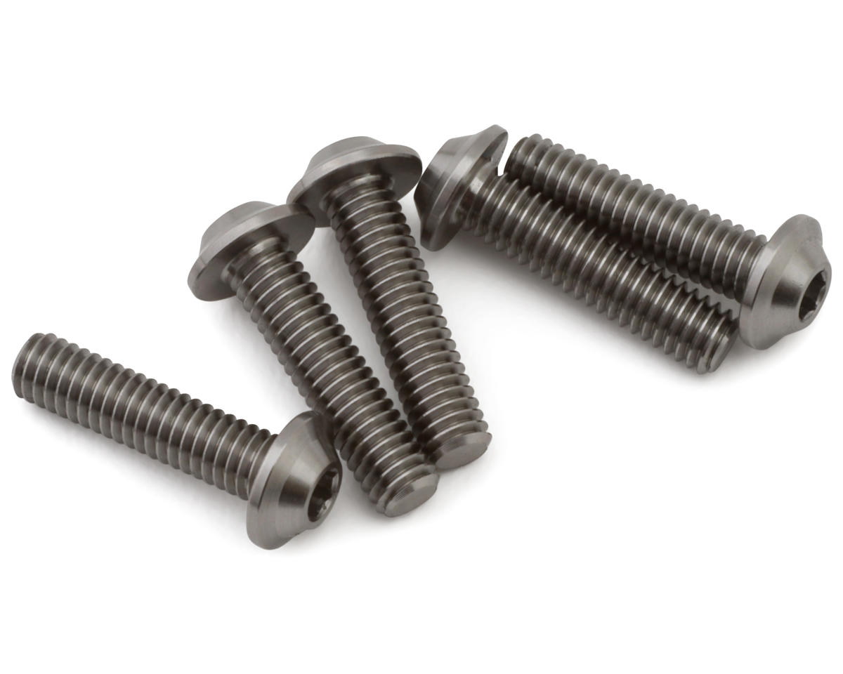 1UP Racing M4 Titanium Pro Duty LowPro Head Screws (5) (4x16mm)