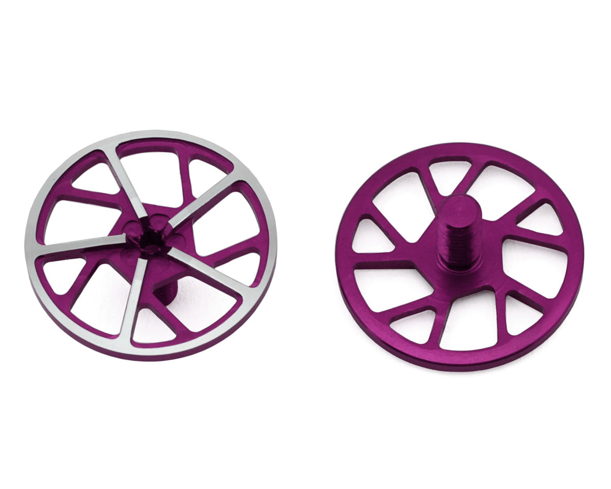 1UP Racing Tenfold UltraLite Aluminum Wing Screws (Purple) (2)