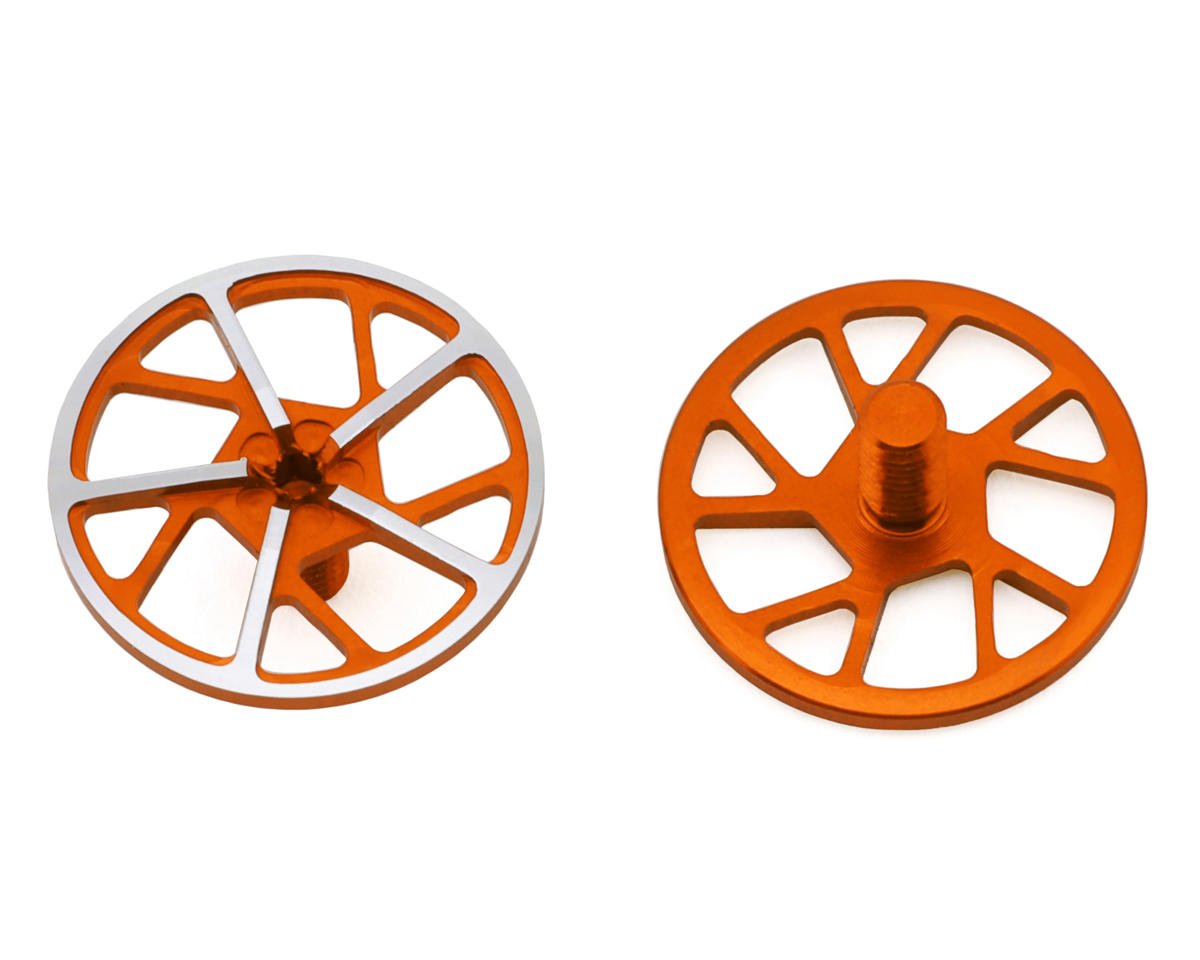 1UP Racing Tenfold UltraLite Aluminum Wing Screws (Orange) (2)