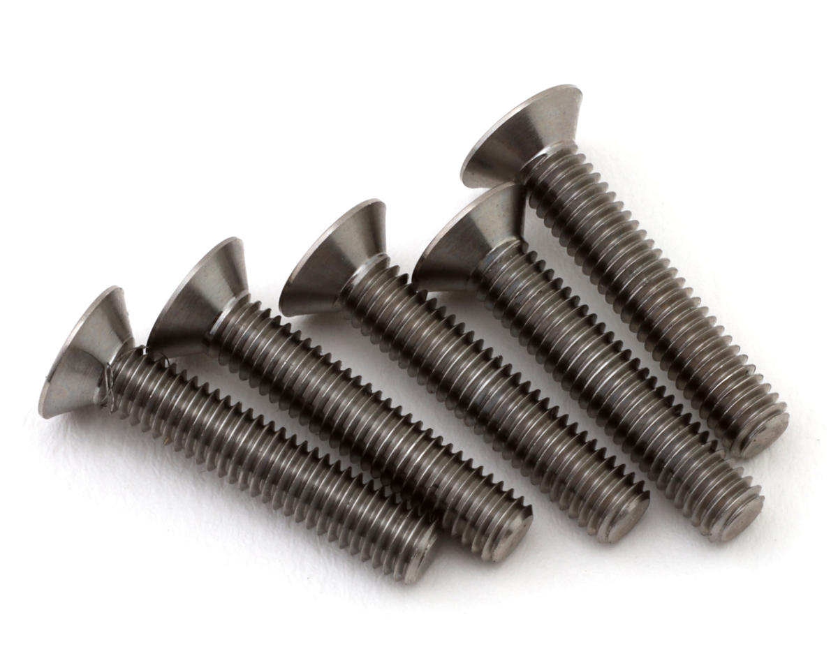 1UP Racing Titanium Pro Duty Flat Head Screws (5) (3x16mm)