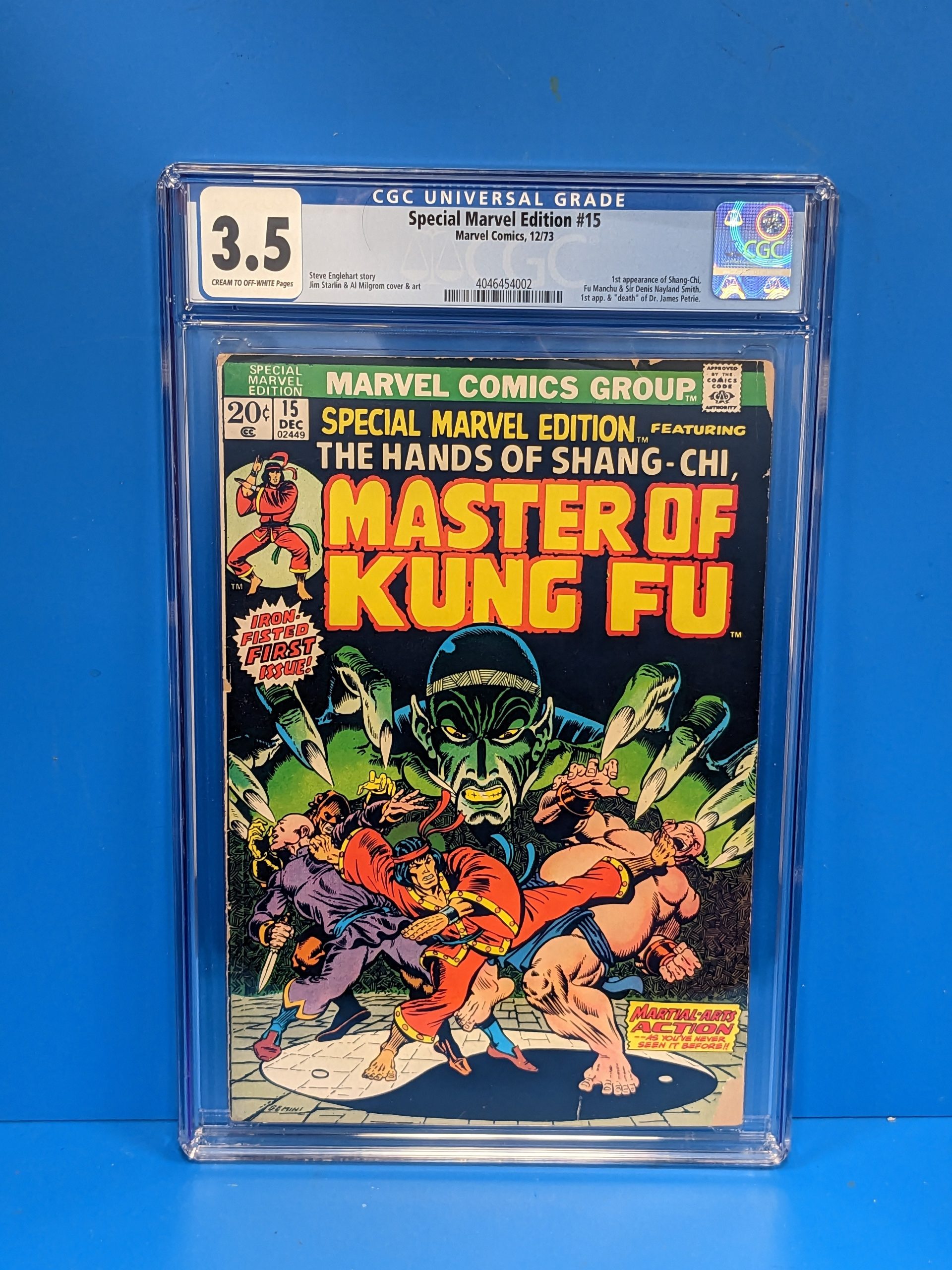 Special Marvel Edition (1971 Series) #15 (CGC 3.5) 1st Shang-Chi, 1st