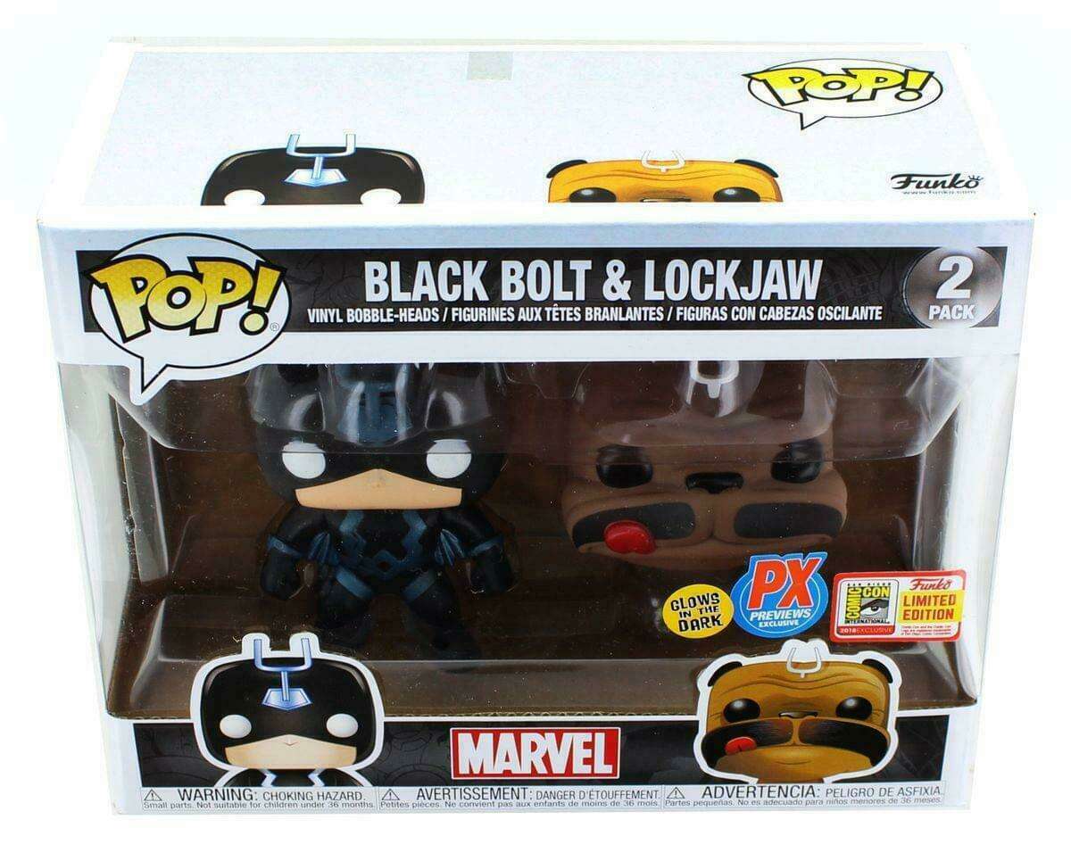 POP Figure Box Set: Marvel - Black Bolt & Lockjaw (2 Pack) (PX) (SDCC