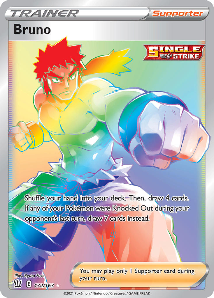 Bruno - 172/163 (SWSH05) Secret Rare - Near Mint Holofoil
