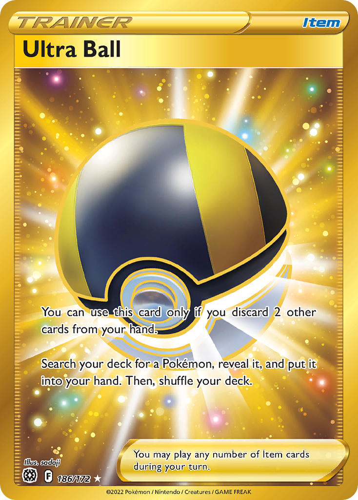 Ultra Ball - 186/172 (SWSH09) Secret Rare - Near Mint Holofoil