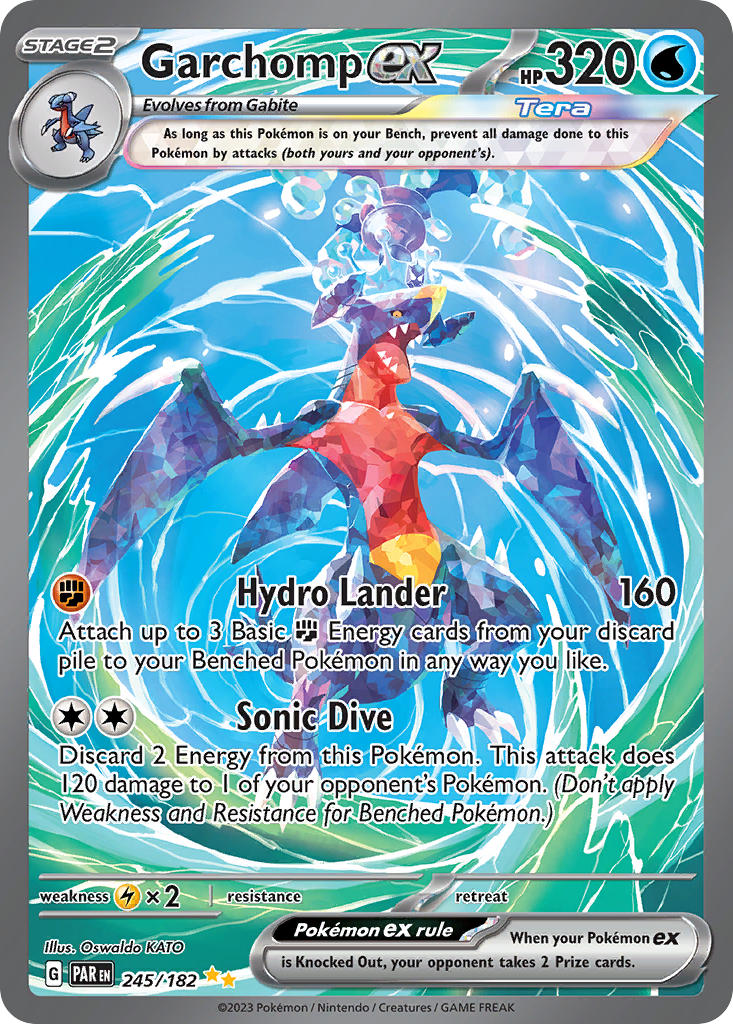 Garchomp ex - 245/182 (PAR) Special Illustration Rare - Near Mint Holo