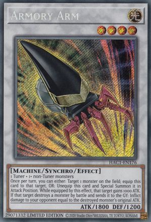 Armory Arm (HAC1-EN176) Secret Rare - Limited Edition Near Mint