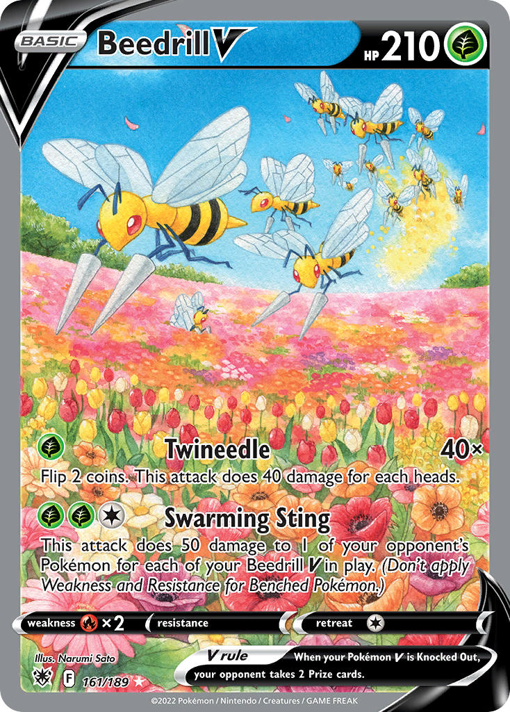Beedrill V (Alternate Full Art) - 161/189 (SWSH10) Ultra Rare - Near M