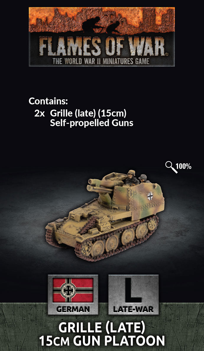Flames of War: WWII: German (GE152) - Grille (Late) 15cm Gun Platoon (