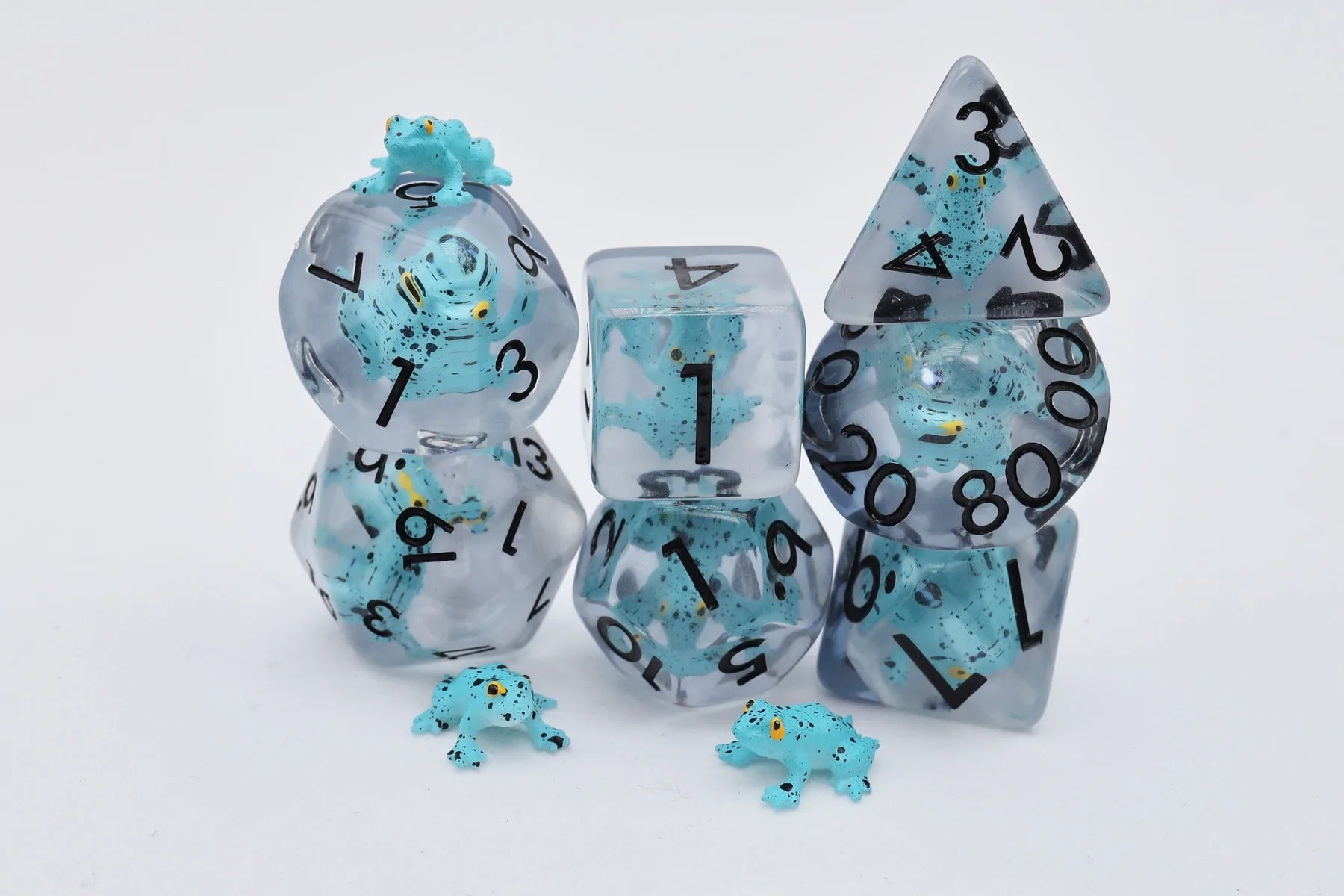 Blue Poison Frog RPG Dice