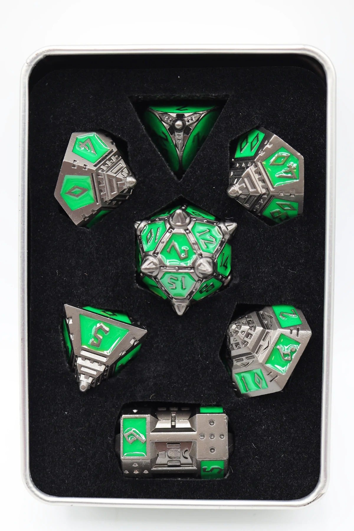 Dice 51: Radioactive Rocket RPG Metal Dice Set