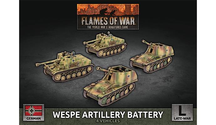 Flames of War: WWII: German (GBX192) - Wespe Artillery Battery (x4 Pla