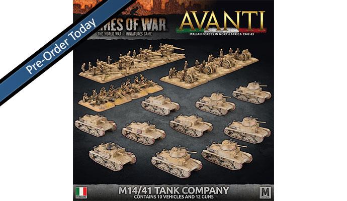 Flames of War: WWII: Italian (ITAB03) - Avanti: M14/41 Tank Company (M