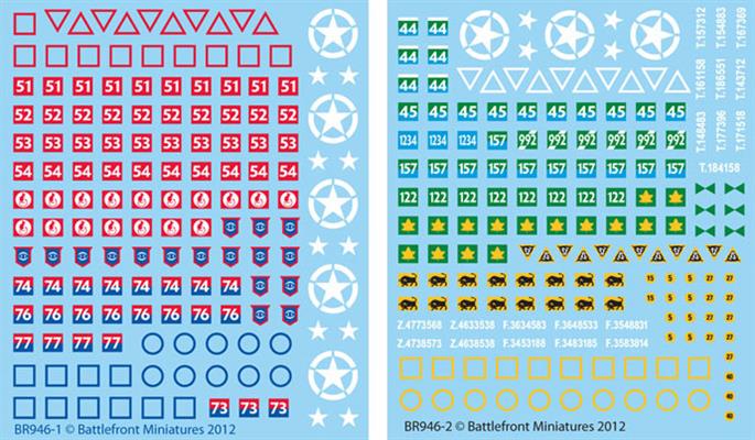Flames of War: WWII: British (BR946) - British Decals (late) (Late)