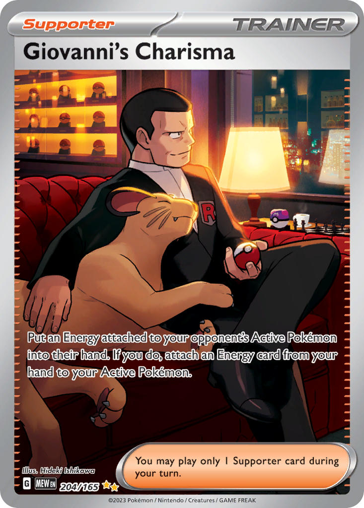 Giovanni's Charisma - 204/165 (MEW) Special Illustration Rare - Near M