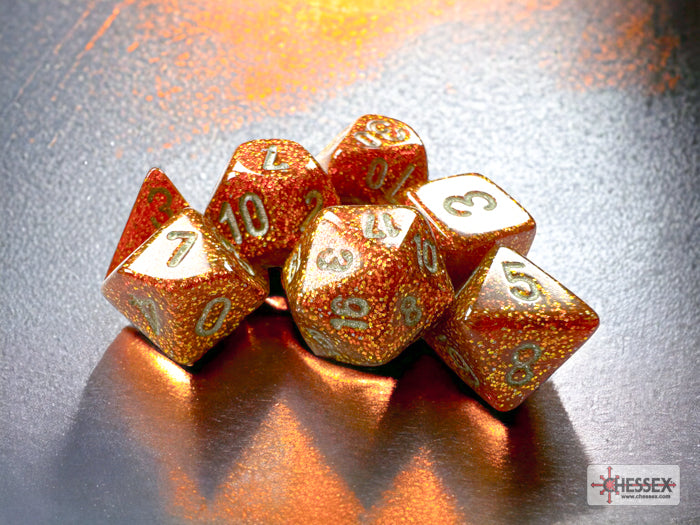 CHX20503: Glitter - Mini Poly Set Gold w/silver (7)