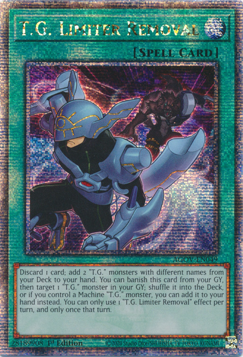 T.G. Limiter Removal (AGOV-EN049) Quarter Century Secret Rare - Near M