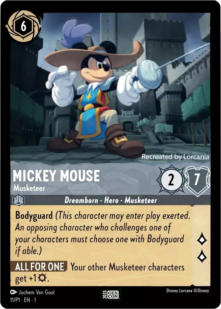 Mickey Mouse - Musketeer (Disney Lorcana Promo Cards 11) Promo - Near