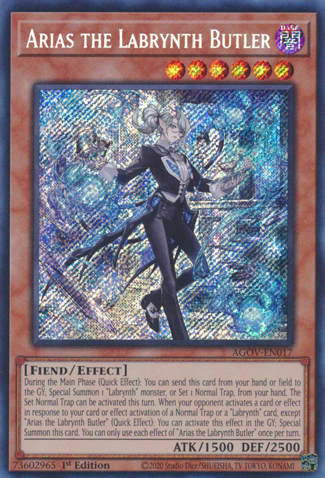 Arias the Labrynth Butler (AGOV-EN017) Secret Rare - Near Mint 1st Edi