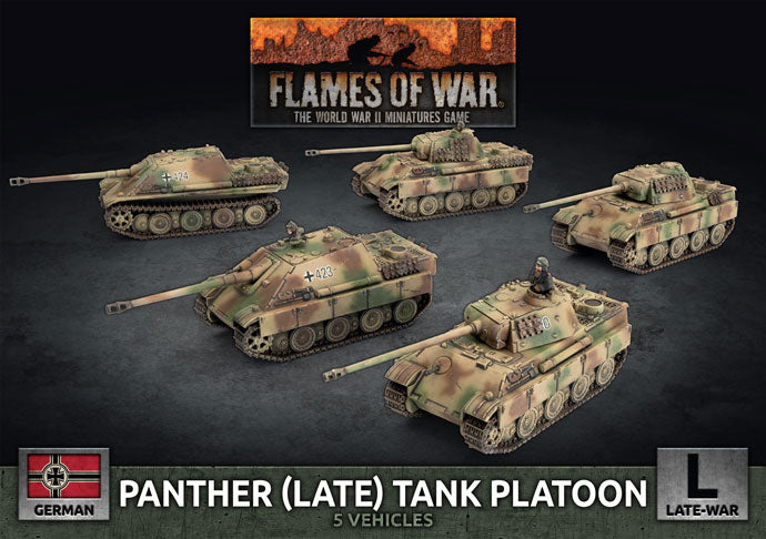 Flames of War: WWII: German (GBX181) - Panther (Late 7.5cm) Tank Plato