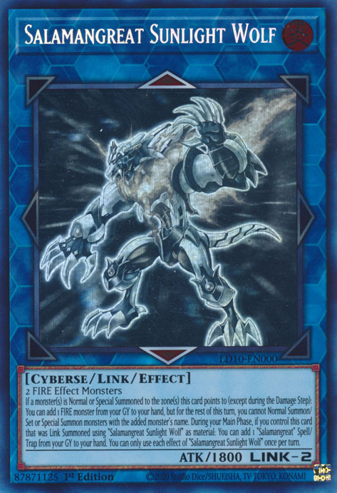 Salamangreat Sunlight Wolf (LD10-EN000) Ghost Rare - Near Mint 1st Edi