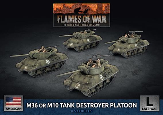 Flames of War: WWII: USA (UBX89) - M36 (90mm) Tank Destroyer Platoon (