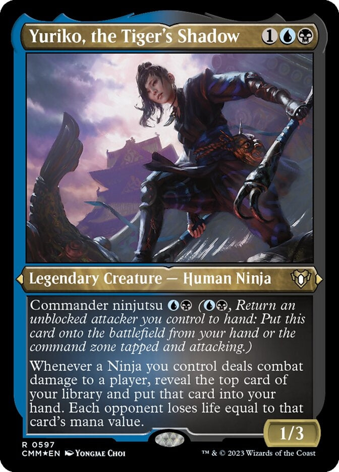 Yuriko, the Tiger's Shadow [#0597 Etched Foil] (CMM-R)