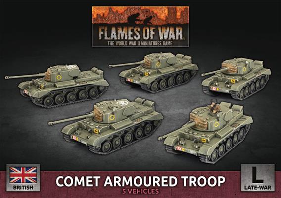 Flames of War: WWII: British (BBX71) - Comet Platoon (x5 Plastic) (Lat