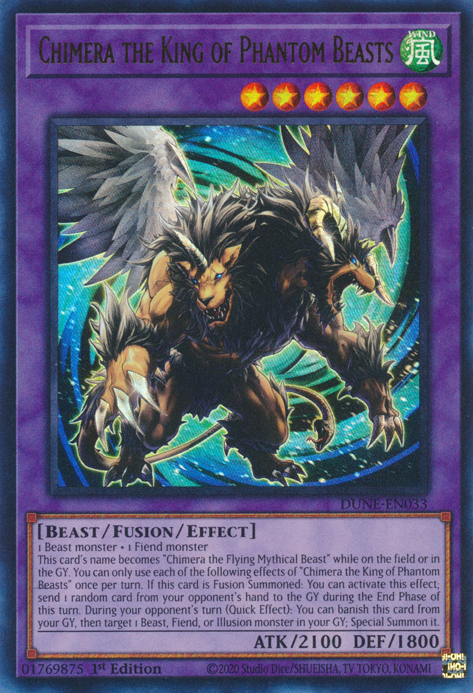 Chimera the King of Phantom Beasts (DUNE-EN033) Ultra Rare - Near Mint