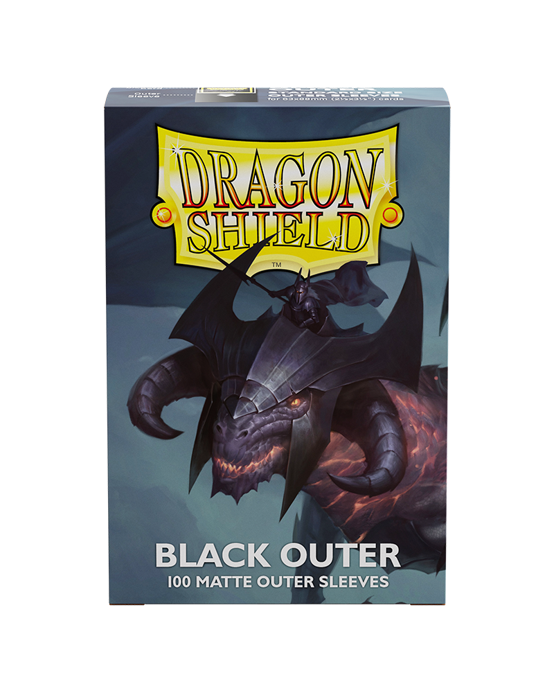 Dragon Shield: Standard - Matte Black: Outer Sleeves 100 Count