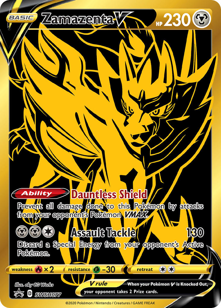 Zamazenta V - SWSH077 (SWSH:PR) Promo - Near Mint Holofoil