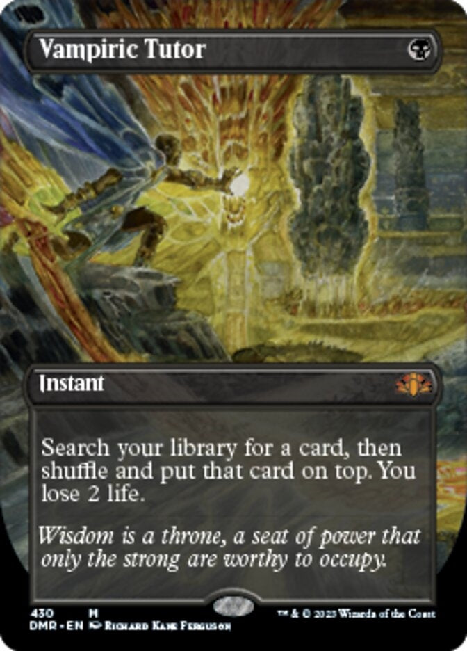 Vampiric Tutor [#430 Alternate Art Borderless] (DMR-M)