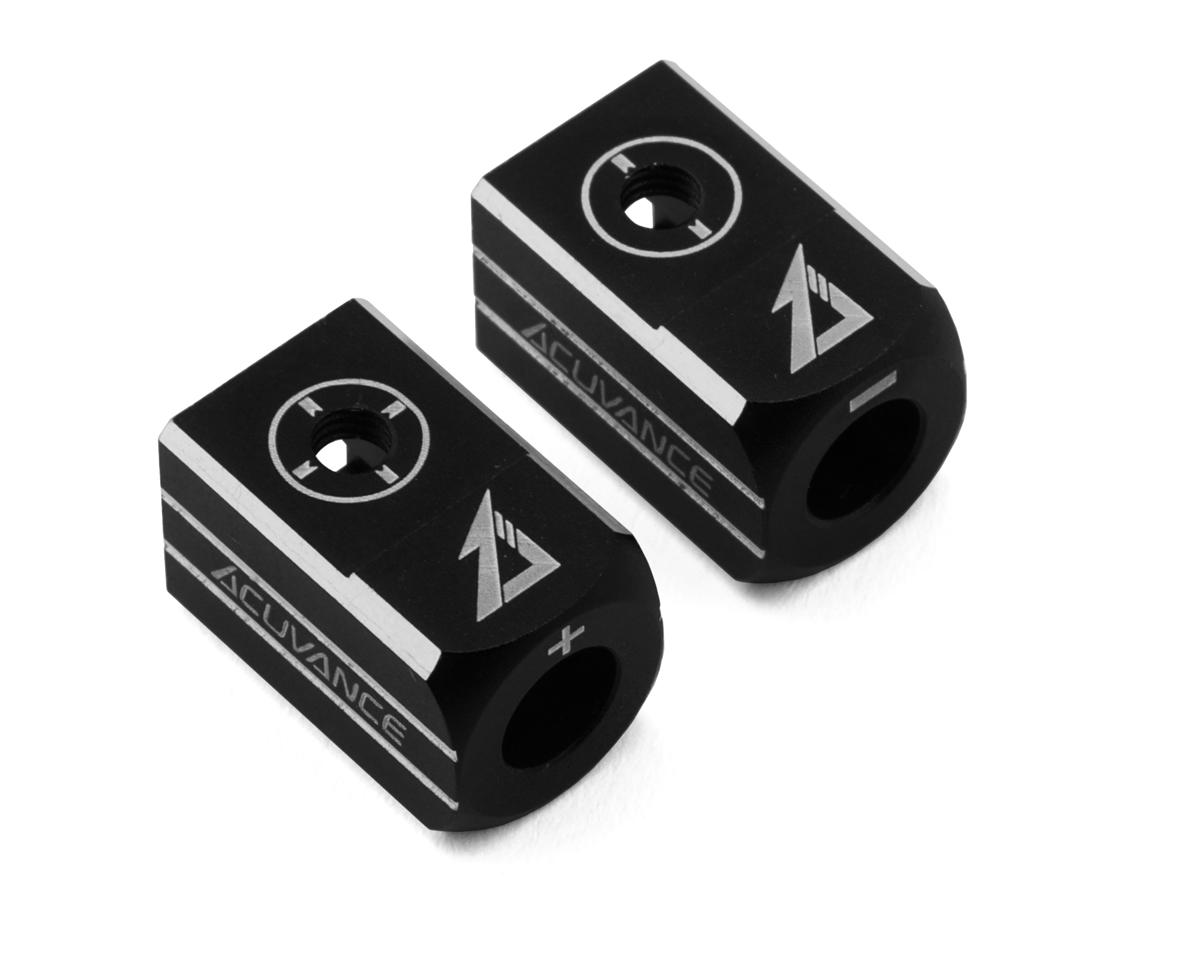 Acuvance Aluminum Battery Plug Grips Set w/4mm Bullet Connectors (Black/Black)