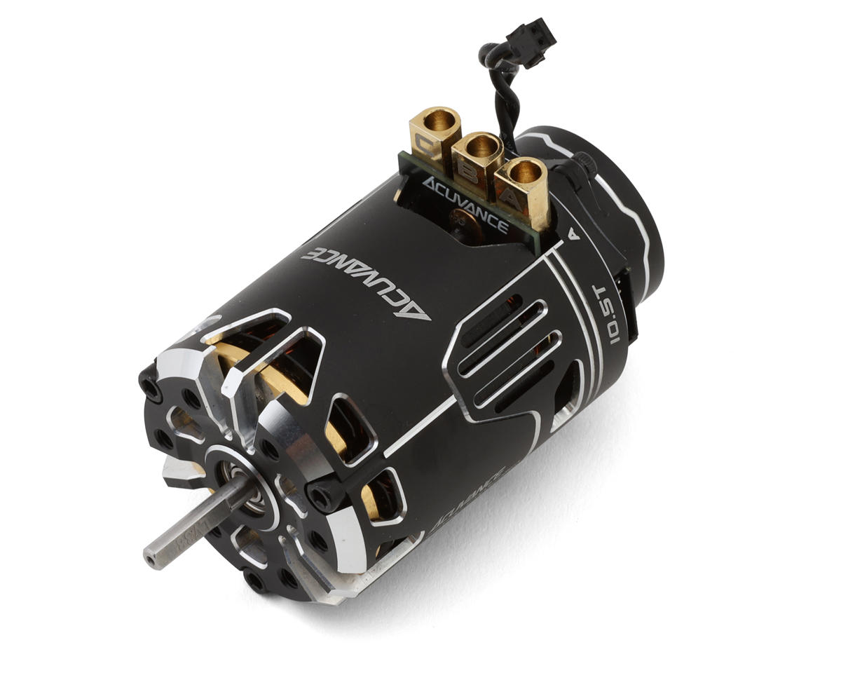 Acuvance Fledge Sensored Brushless Drift Motor W/End Bell Fan (Black) (10.5T)