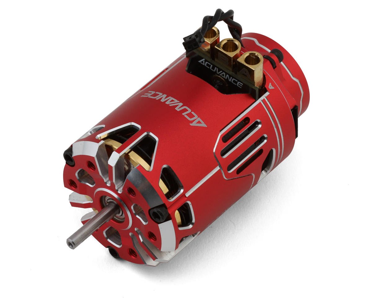 Acuvance Fledge Sensored Brushless Drift Motor W/End Bell Fan (Red) (10.5T)